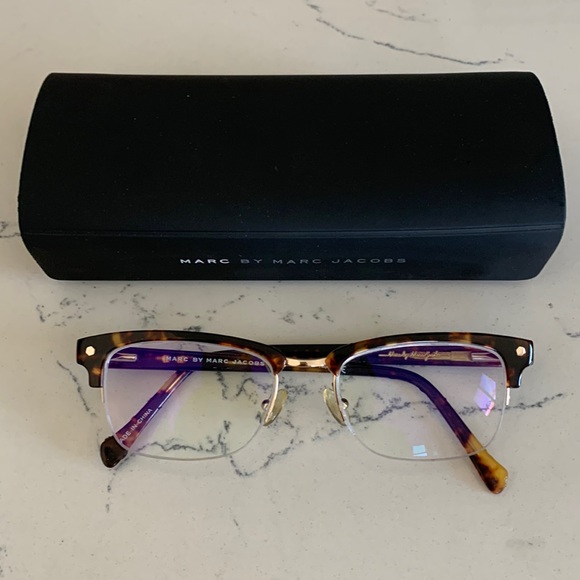 Marc by Marc Jacobs Tortoise Half Rimmed Prescription Glasses - Picture 1 of 7